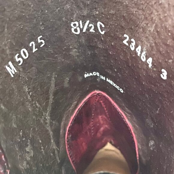 Lucchese, Red Floral, Size 8 1/2 - Picture 8 of 9